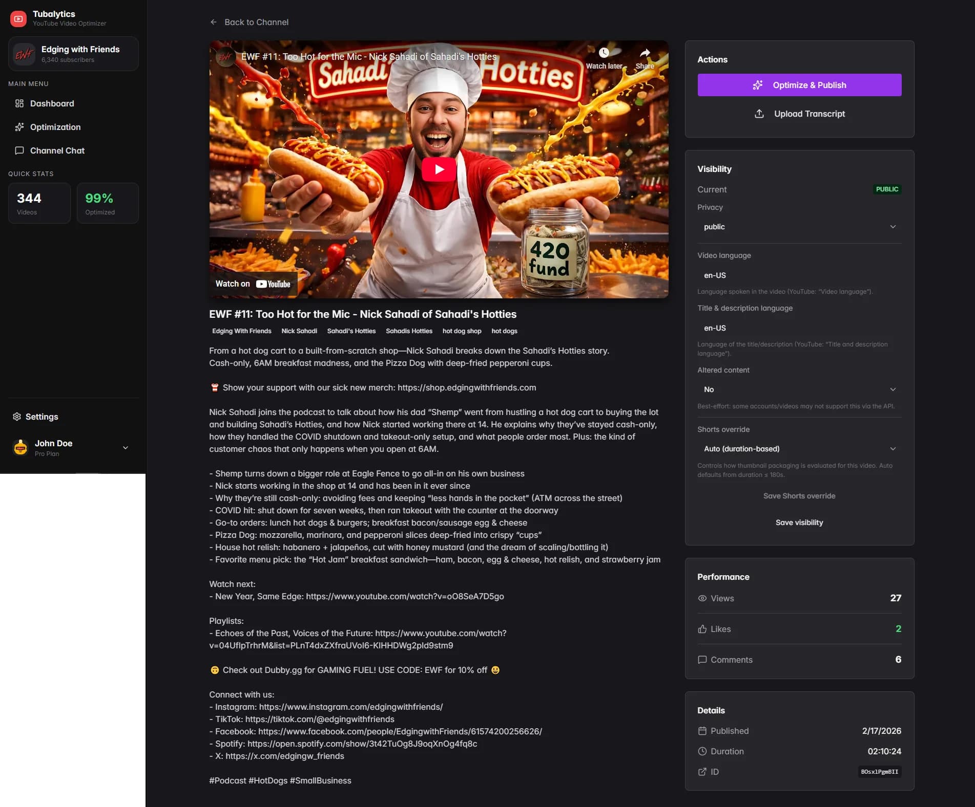 Nick Sahadi hosts 'Too Hot for the Mic' with hot dogs and breakfast dishes at Sahadi's Hotties.