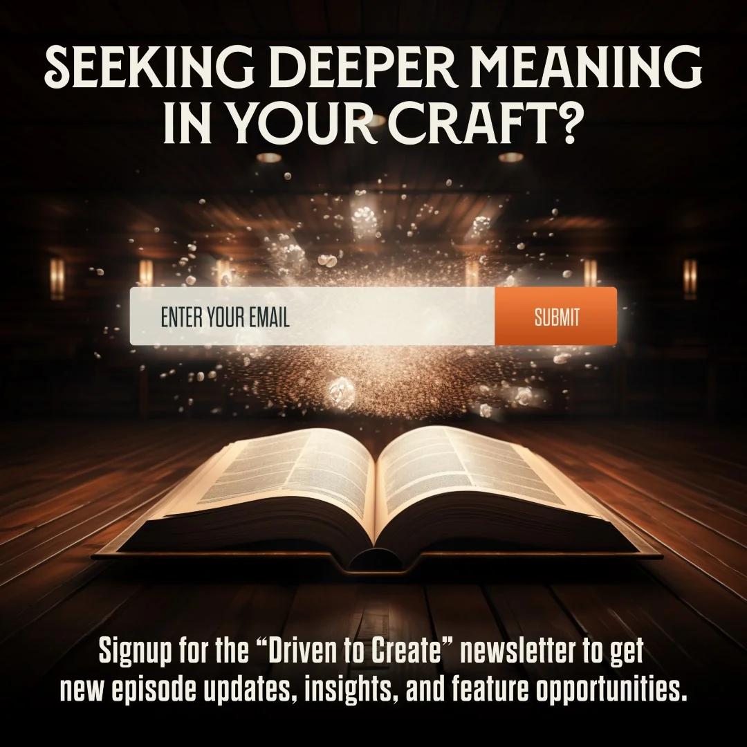 Open book with email subscription box and prompt for newsletter signup.